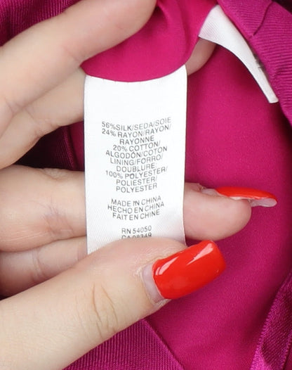 Jones New York Pink Silk Sheath Dress Size 18