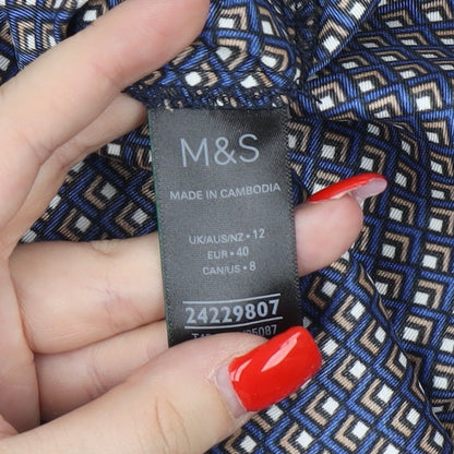 Womens UK Size 12 Marks and Spencer Multicoloured Tunic Blouse