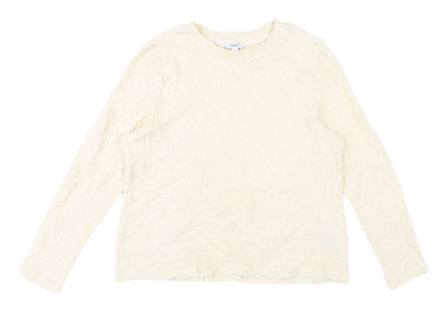 Womens UK Size 20 Marks and Spencer Ivory Basic Blouse