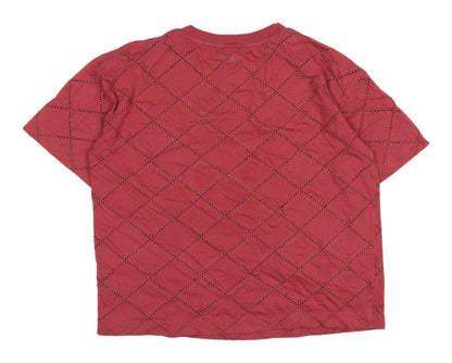 Womens UK Size 12 Marks and Spencer Red Basic T-Shirt