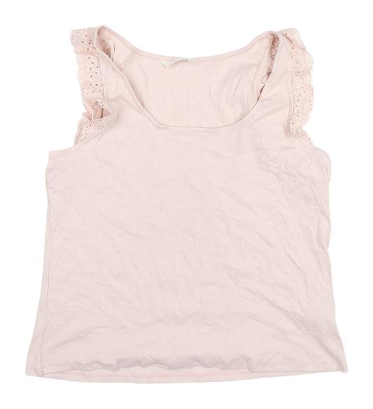 Womens UK Size XL Marks and Spencer Pink Basic Tank