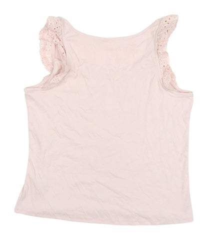 Womens UK Size XL Marks and Spencer Pink Basic Tank