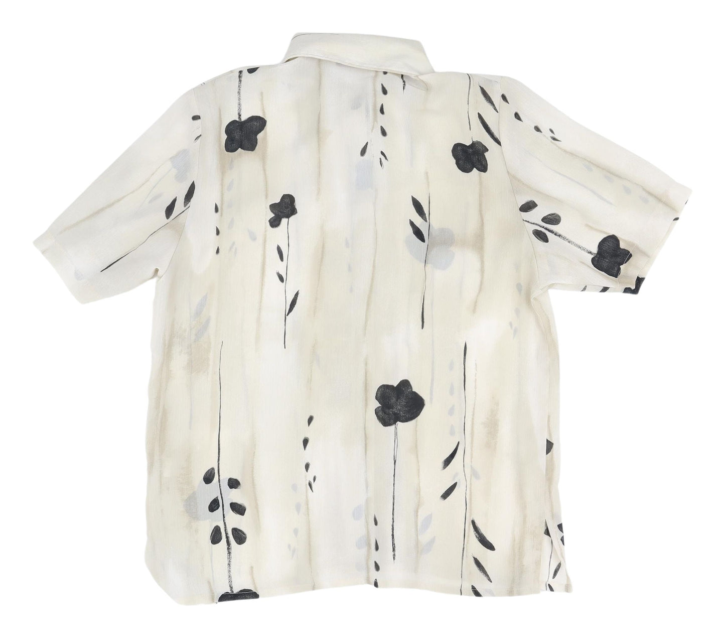 Double Two Men's Beige Floral Short Sleeve Shirt