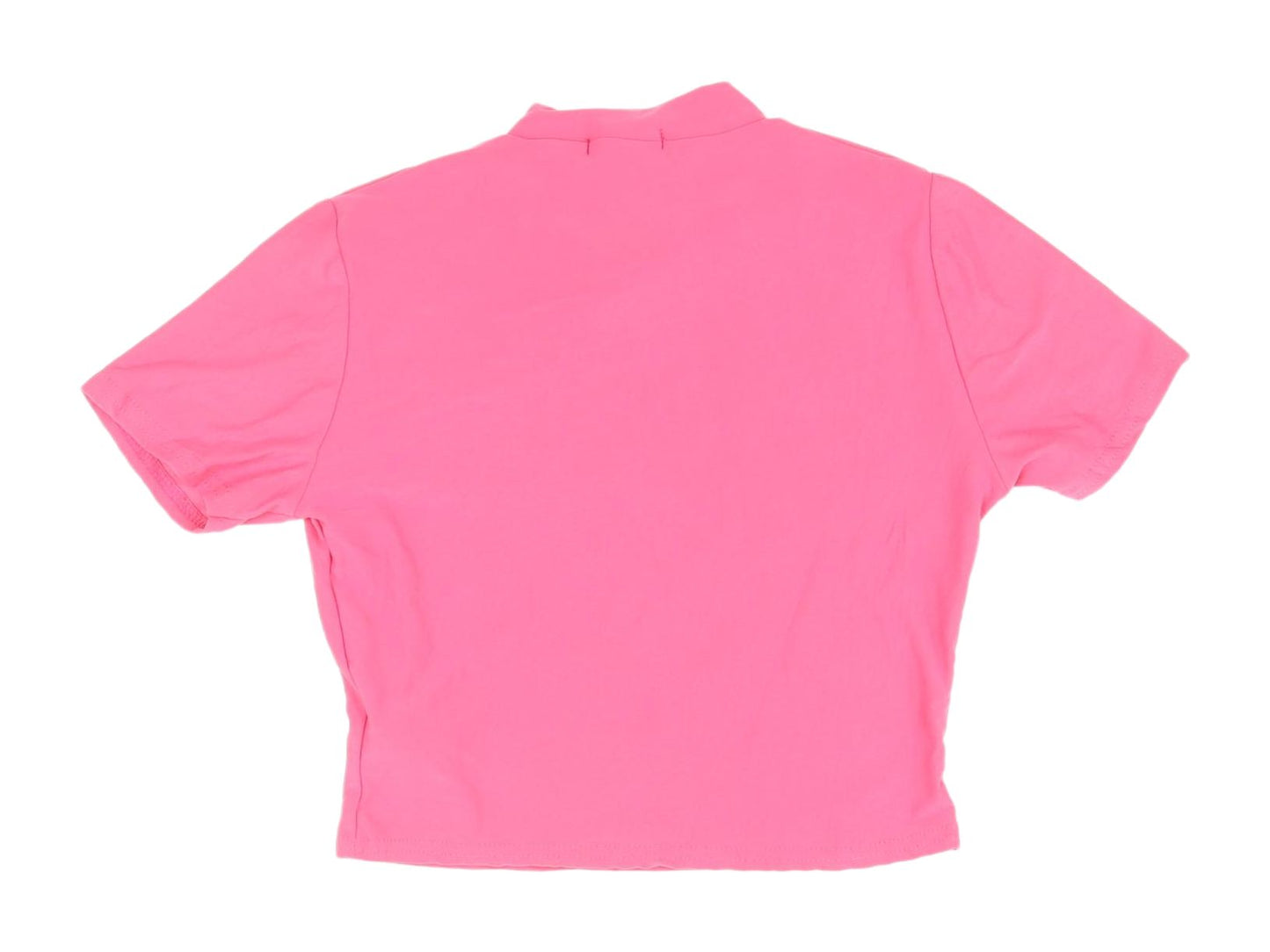 Womens UK Size 6 PRETTYLITTLETHING Pink Cropped T-Shirt