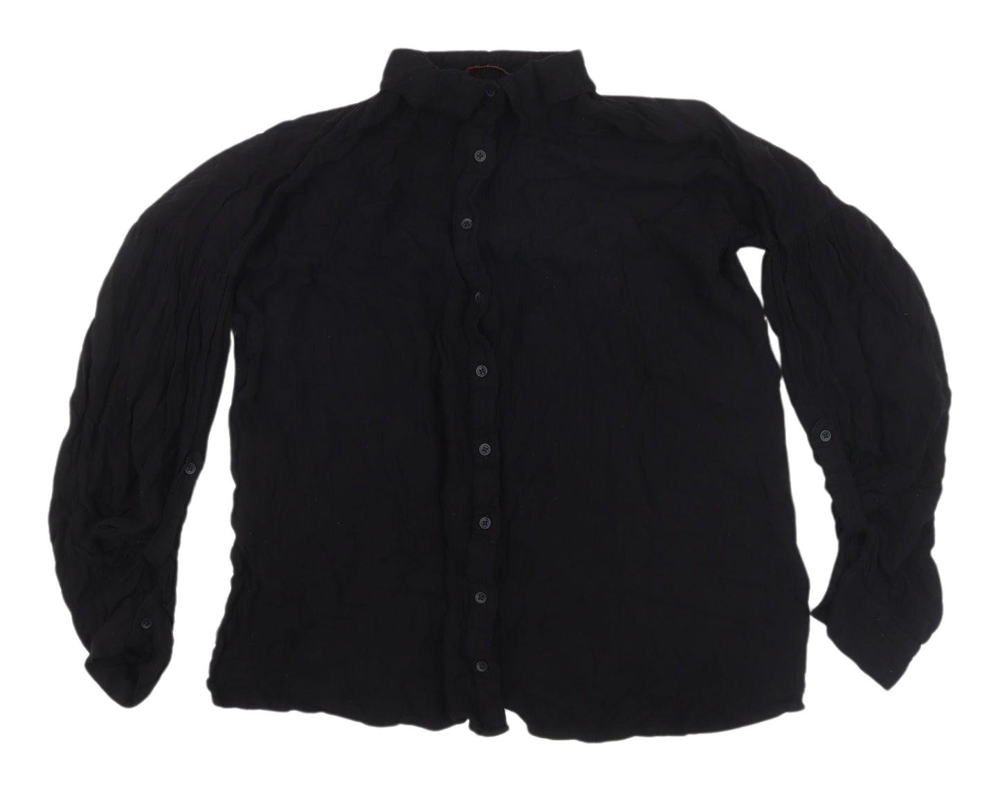Womens UK Size 12 Misspap Black  Button-Up