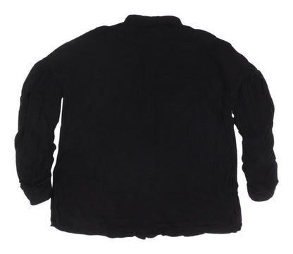 Womens UK Size 12 Misspap Black  Button-Up