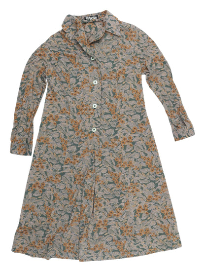 Deas Club Women's Floral Green Shirt Dress, Size 20