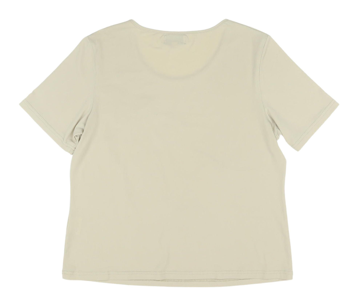 Womens UK Size M Anne Smith Beige Basic T-Shirt