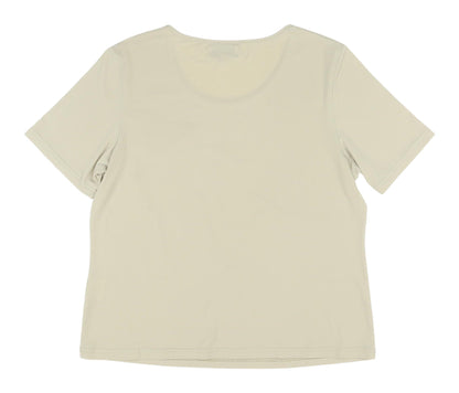 Womens UK Size M Anne Smith Beige Basic T-Shirt