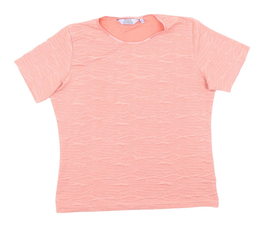 Womens UK Size 10 Honor Millburn Pink Basic T-Shirt