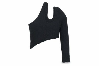 Womens UK Size S Motel Black Cropped Blouse