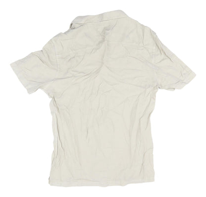 Autograph Beige Button-Up Shirt M Unisex Comfortable