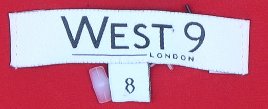 West 9 London Red Wrap Dress Size 8, Party Vibe