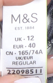 Womens UK Size 12 Marks and Spencer Relaxed Fit Jogger Multicoloured Trousers