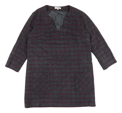 East Women's Multicoloured Check Shift Dress Size 16