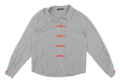 ELFSACK Women's Black Checked Blouse, Size S