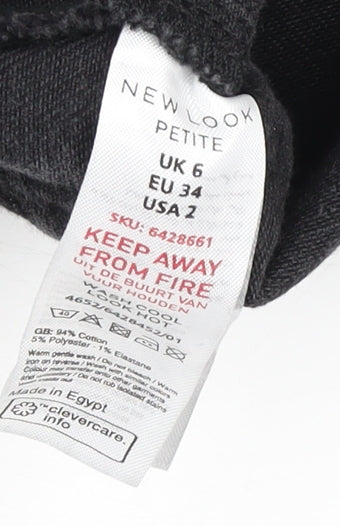 New Look High Rise Skinny Black Jeans Women Size 6