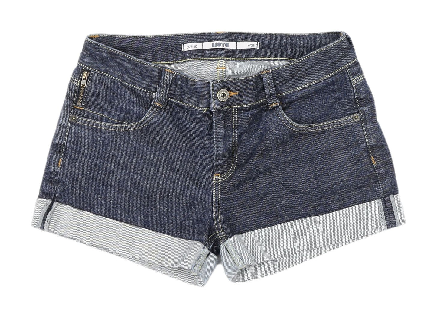 Moto Women's Blue Denim Shorts Size 10