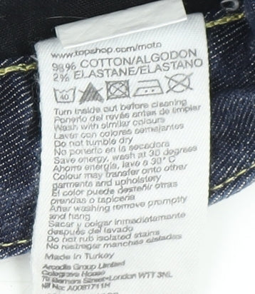 Moto Women's Blue Denim Shorts Size 10