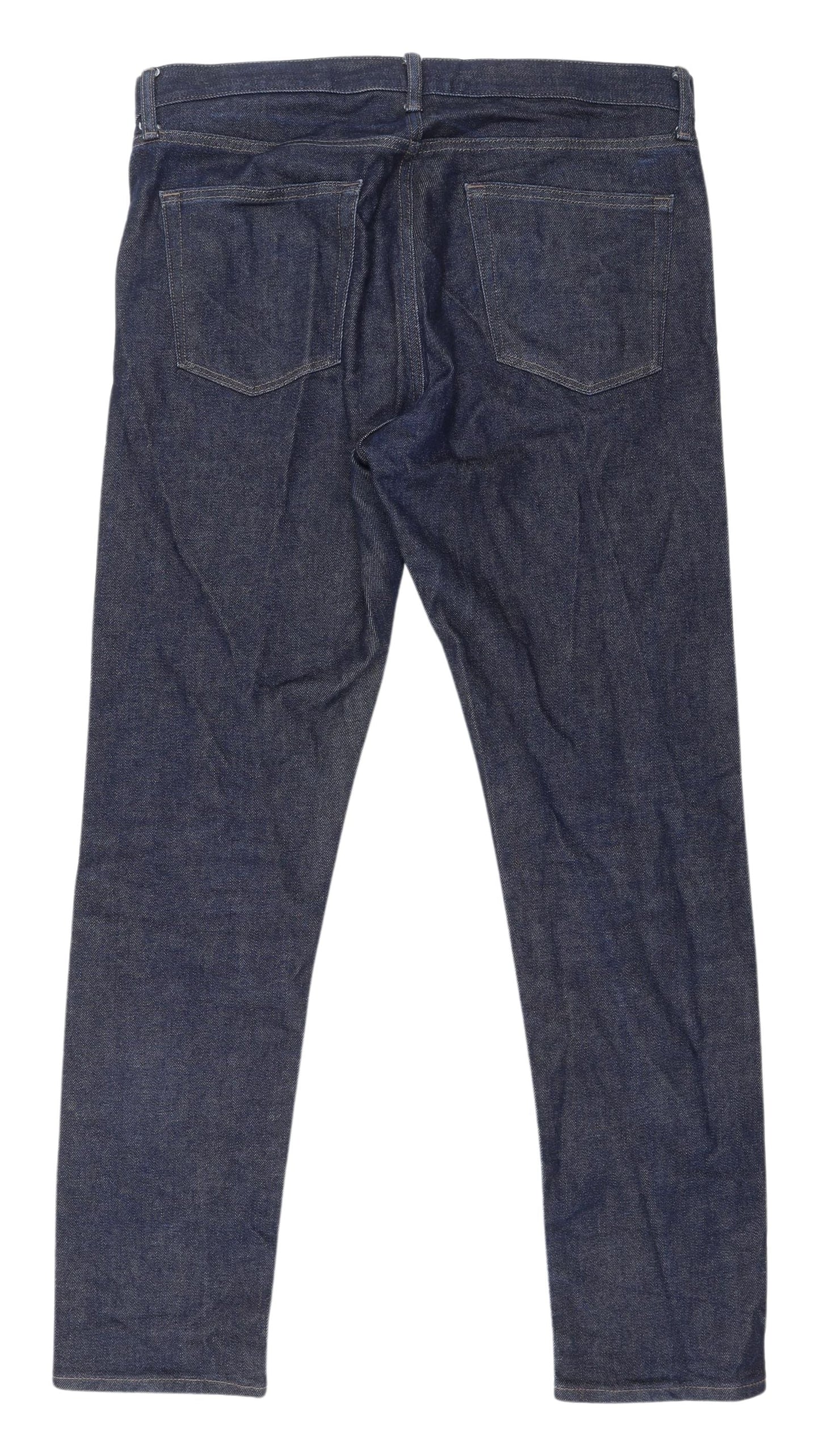 Uniqlo Men's Blue Straight Leg Jeans - Size 12