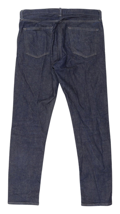 Uniqlo Men's Blue Straight Leg Jeans - Size 12