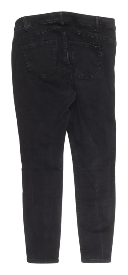 Denim Co Women's Black Skinny Jeans Size 14 Slim Fit