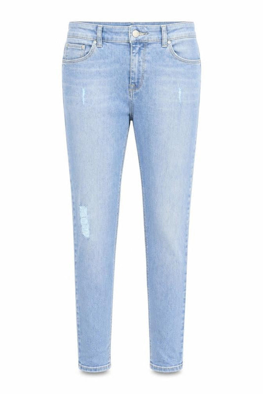 Front view of ASOS Women's Blue Skinny Jeans, size 31, Distressed