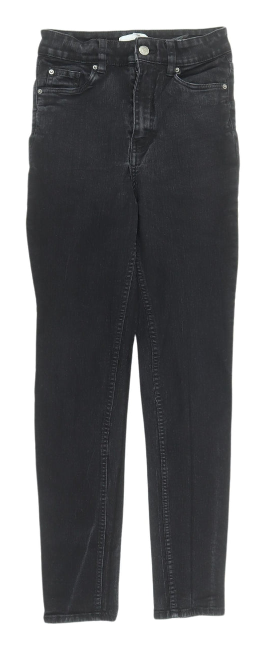 Womens UK Size 10 H&M Slim Fit Skinny Black Jeans