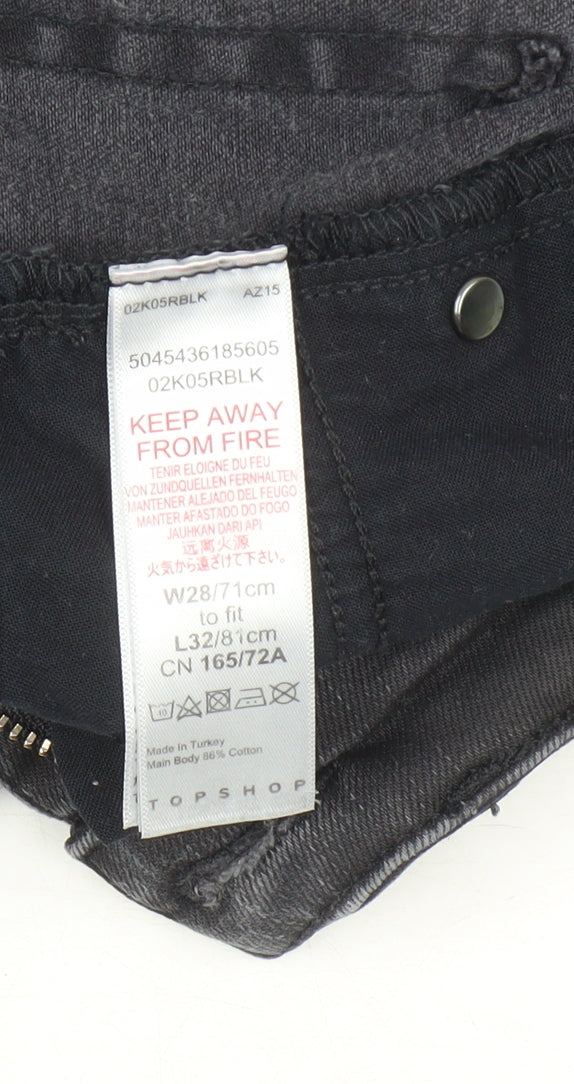 Topshop Women's Black Skinny Jeans Size 10 Slim Fit