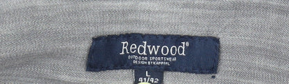 Redwood Men's Grey Button-Up Shirt, Long Sleeve, Size L