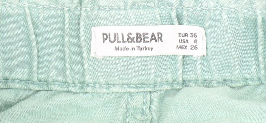 Pull & Bear Women's Green Mom Jeans - Size 8
