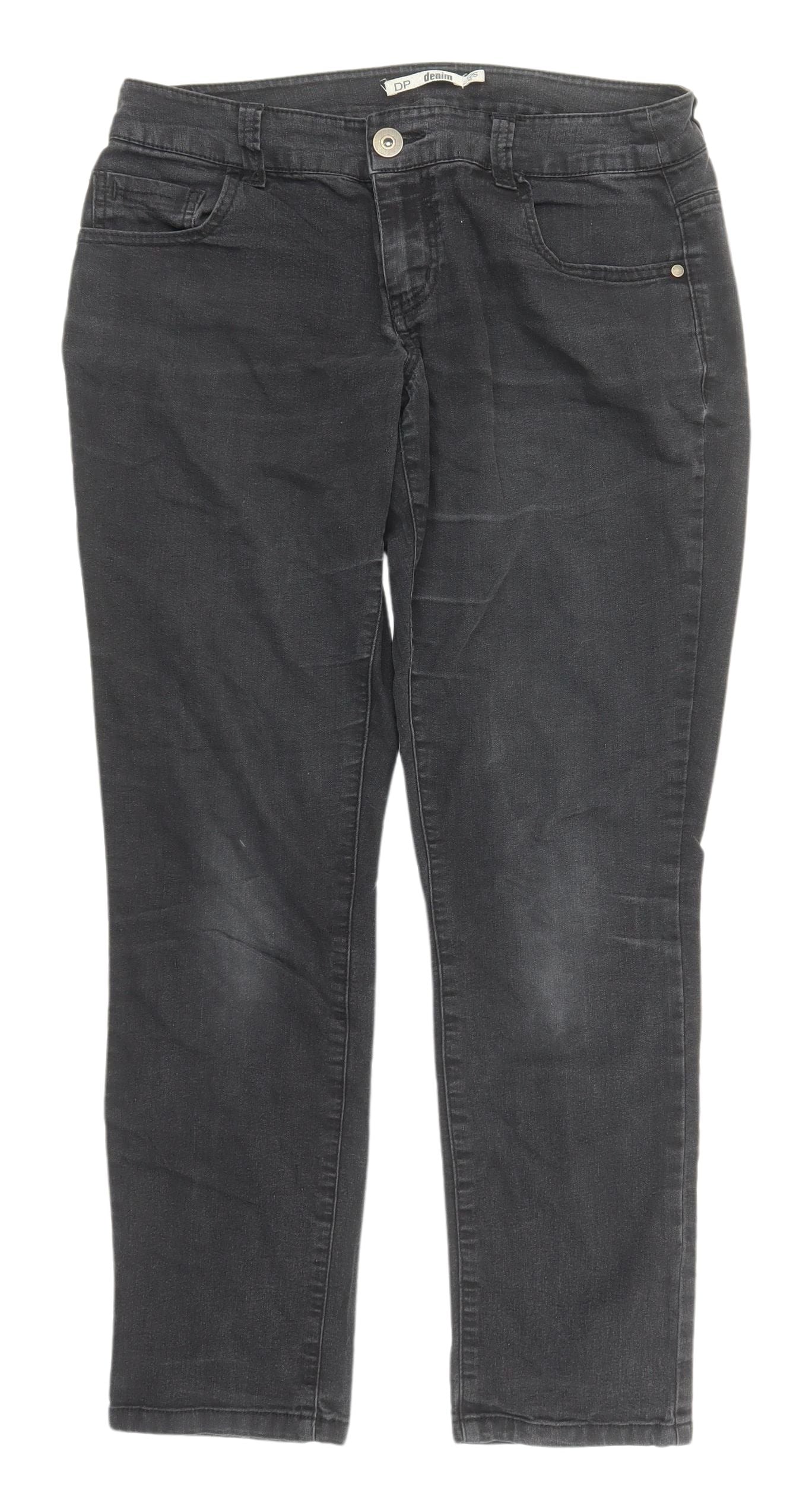 DP Women's Black Slim Straight Jeans Size 12S
