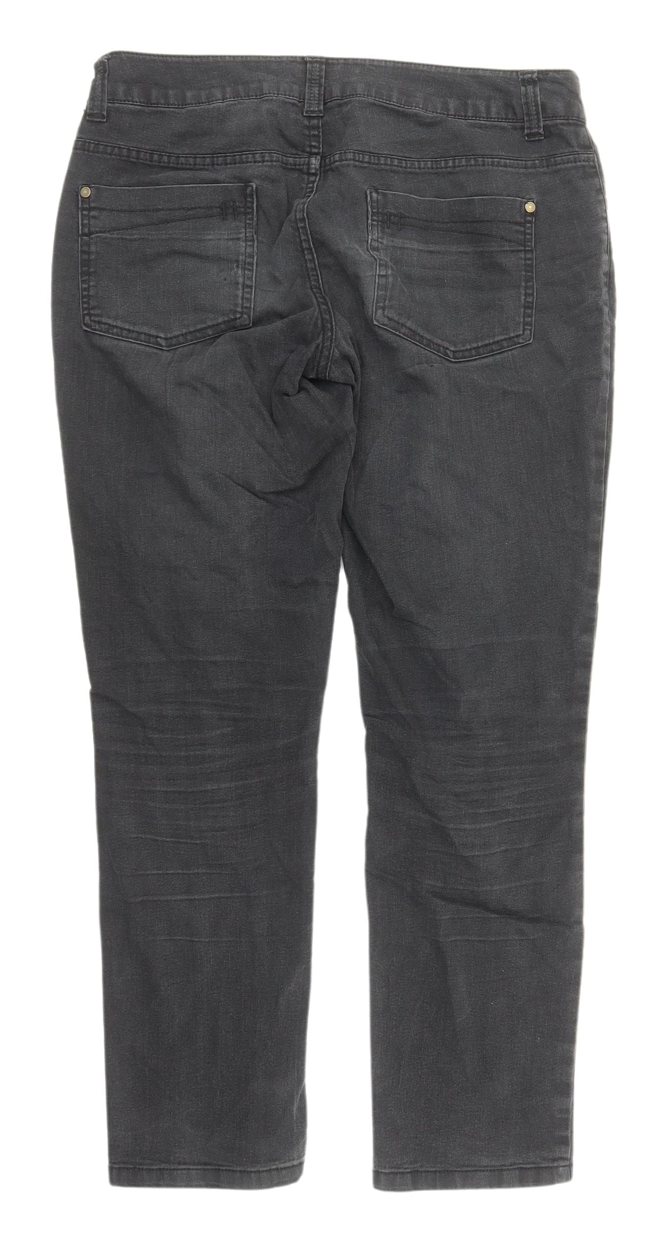 DP Women's Black Slim Straight Jeans Size 12S