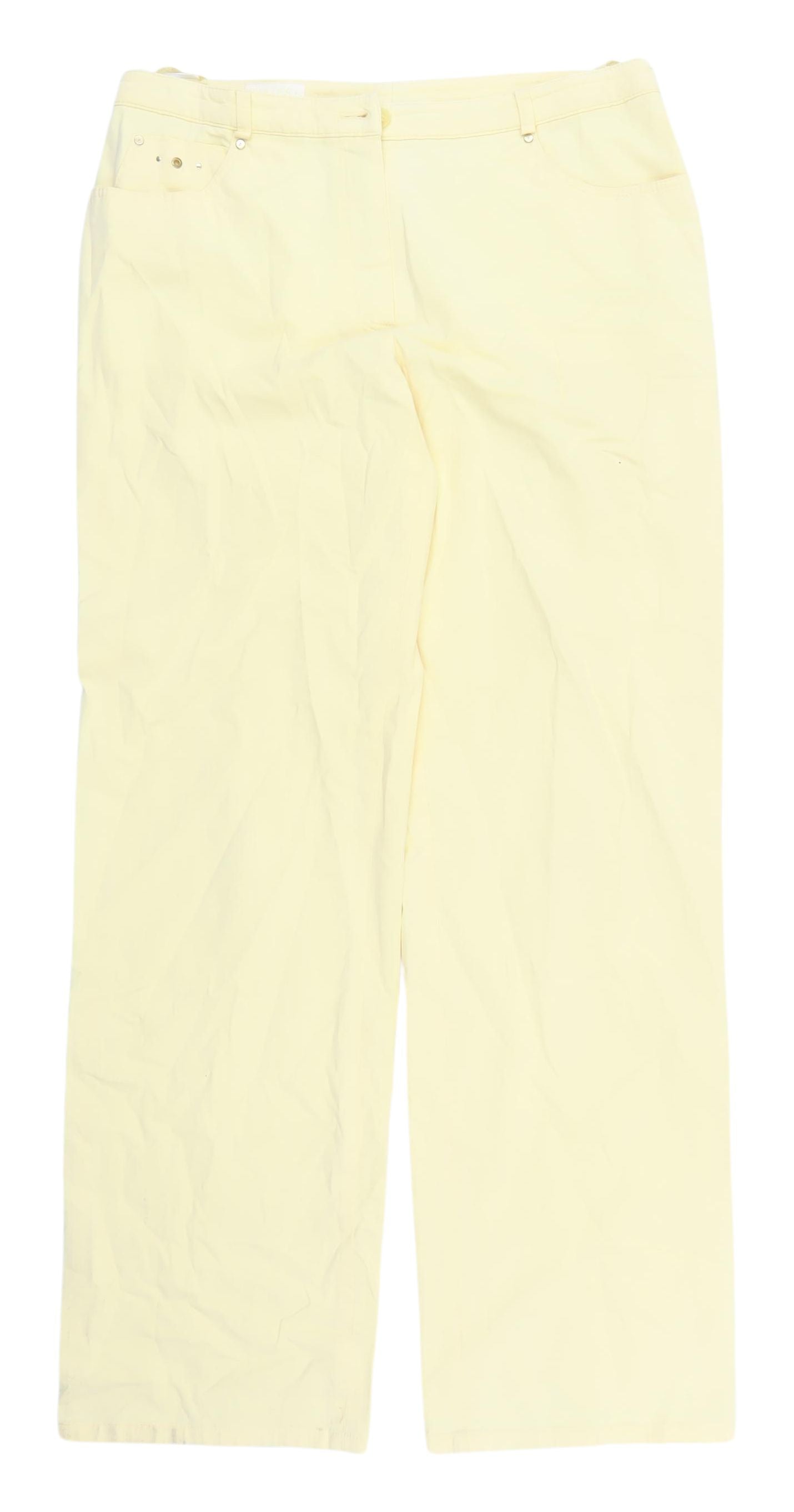 Basler Women's Ivory Straight Leg Jeans Size 14