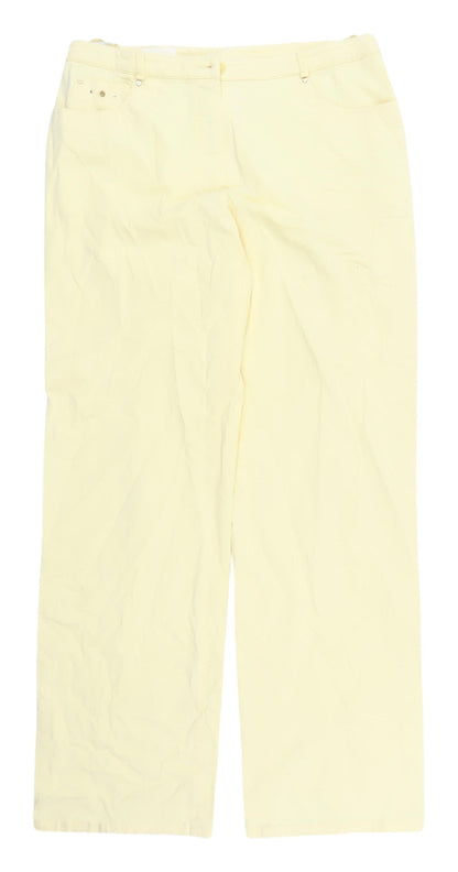 Basler Women's Ivory Straight Leg Jeans Size 14