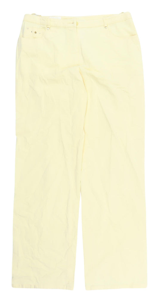 Basler Women's Ivory Straight Leg Jeans Size 14