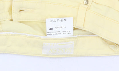 Basler Women's Ivory Straight Leg Jeans Size 14