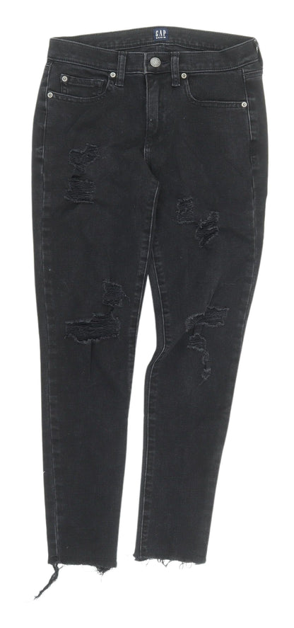 GAP Women's Black Distressed Skinny Jeans Size 6