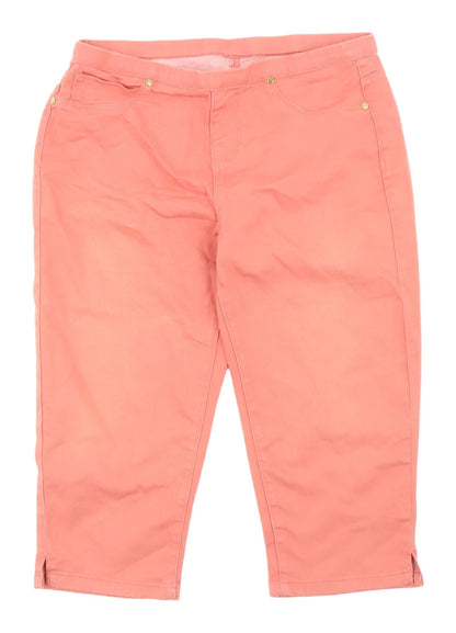 Womens UK Size 14 Jeans  Capri Pink Jeans