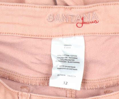 Santana Women's Pink Straight Jeans - Size 12