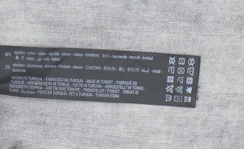 Zara Men's Grey Skinny Distressed Jeans 30W