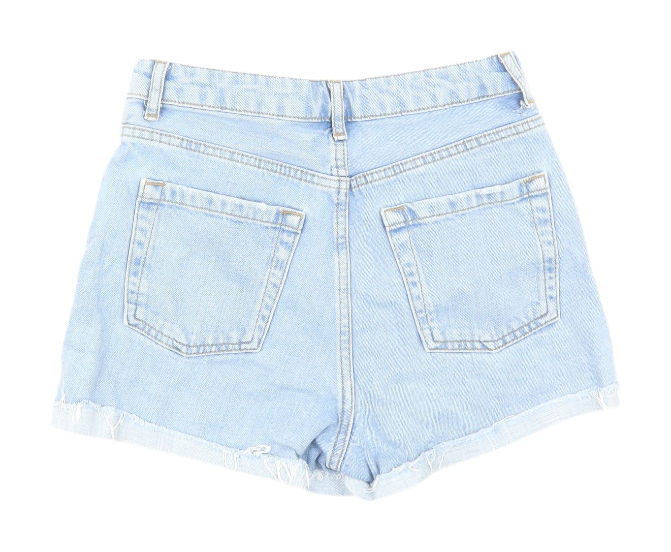 Topshop Women's Blue Cut-Off Denim Shorts Size 8