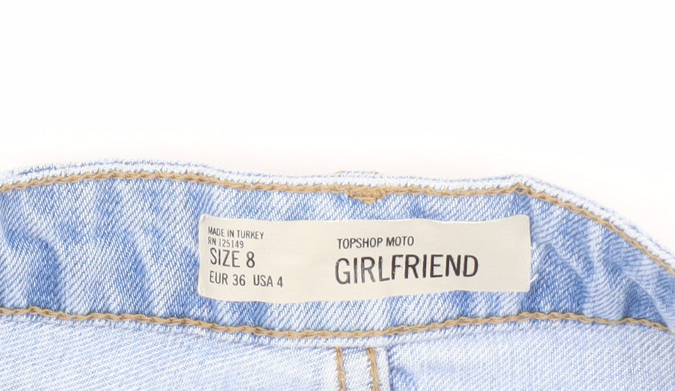 Topshop Women's Blue Cut-Off Denim Shorts Size 8