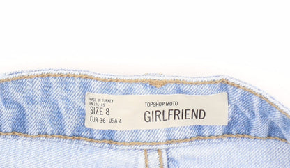 Topshop Women's Blue Cut-Off Denim Shorts Size 8