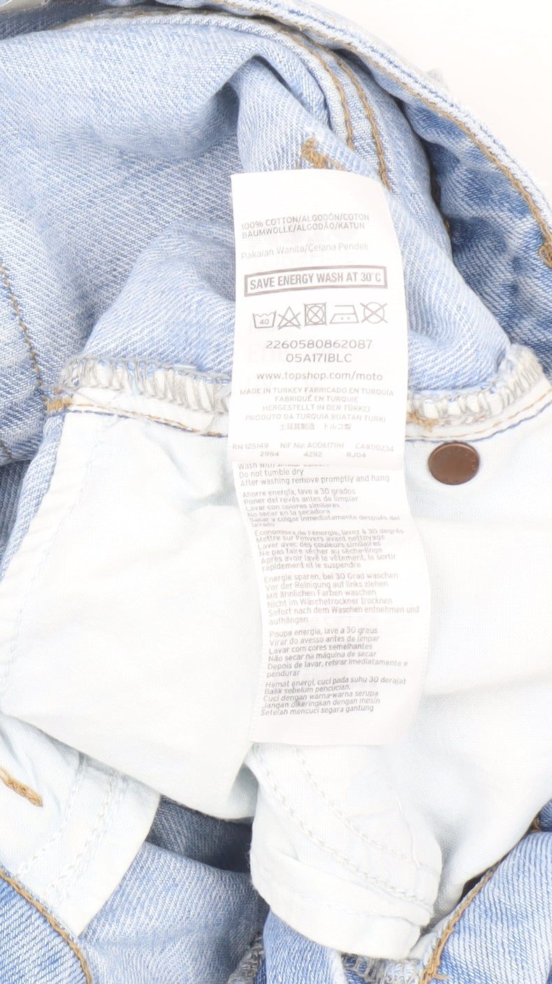 Topshop Women's Blue Cut-Off Denim Shorts Size 8