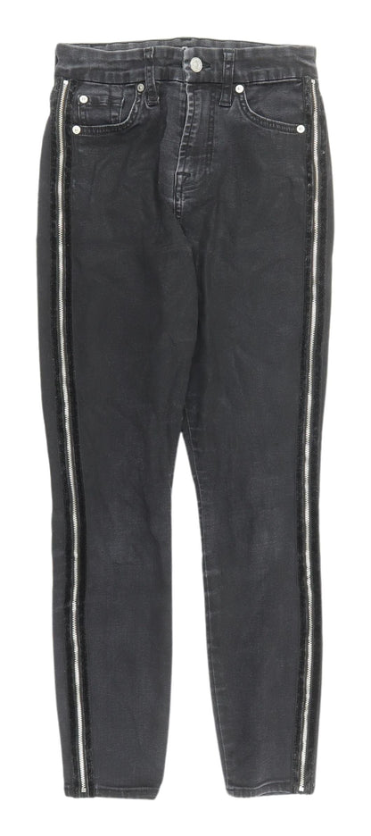 7 for All Mankind Women's Black Skinny Jeans, Size 24