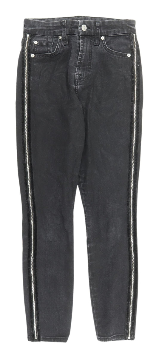 7 for All Mankind Women's Black Skinny Jeans, Size 24