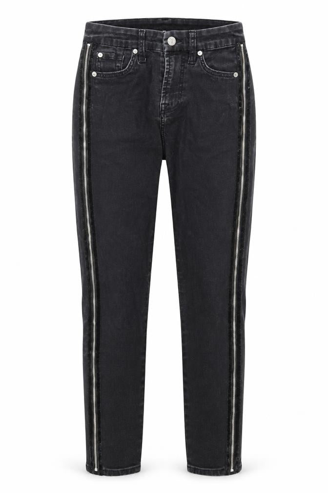 Womens UK Size 24 7 For All Mankind Slim Fit Skinny Black Jeans