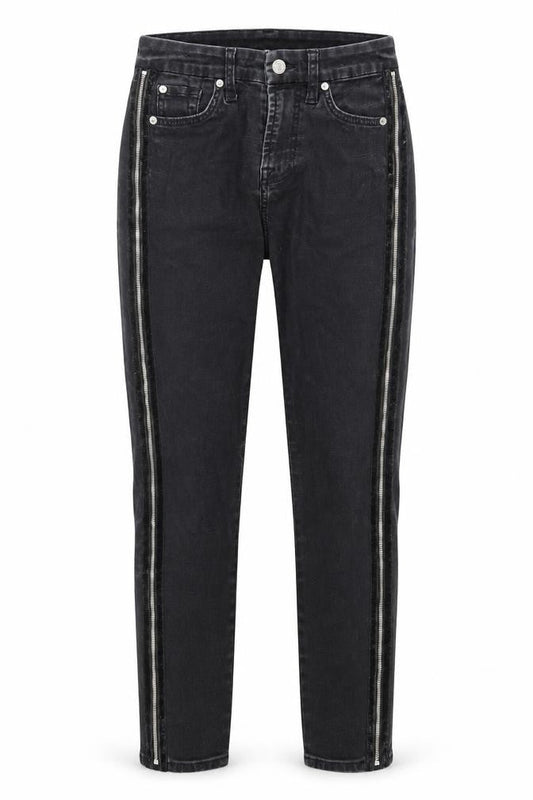 Womens UK Size 24 7 For All Mankind Slim Fit Skinny Black Jeans