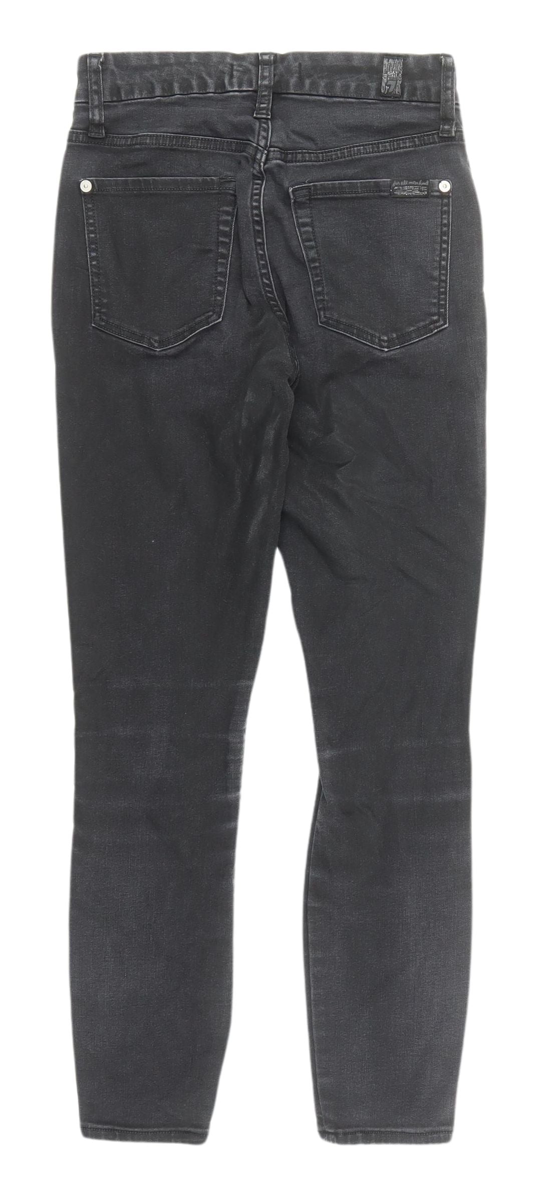 7 for All Mankind Women's Black Skinny Jeans, Size 24